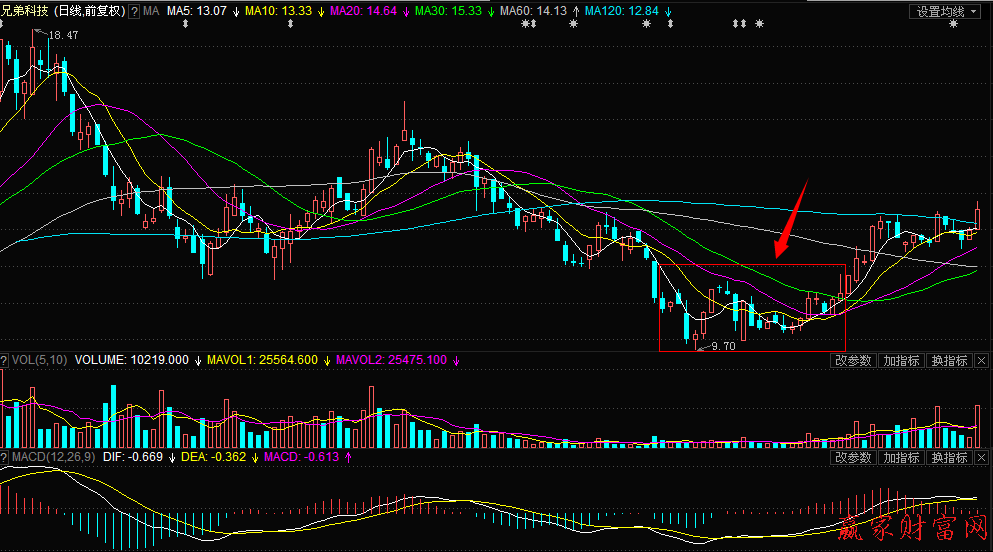 日線圖上的雙底形態
