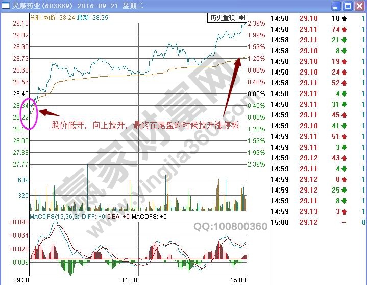 靈康藥業分時圖